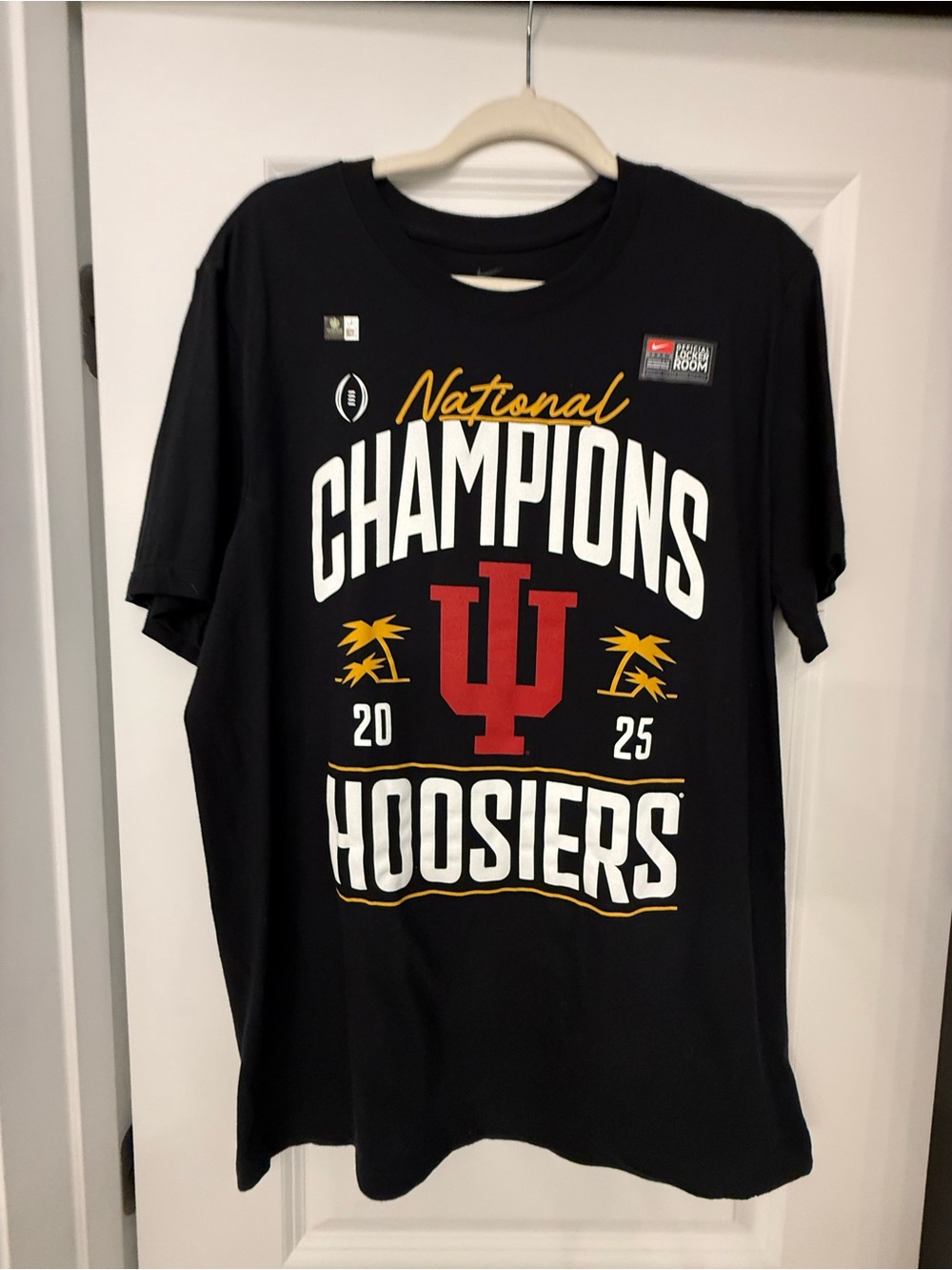 Indiana Hoosiers National Champions 2025 Graphic Tee - Black/Red/Gold